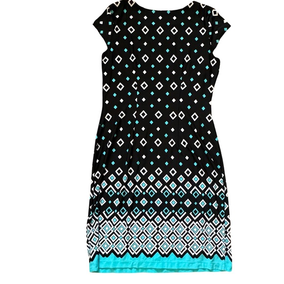 Modern Gemoetrical Black Dress Sz. Med - Picture 3 of 8